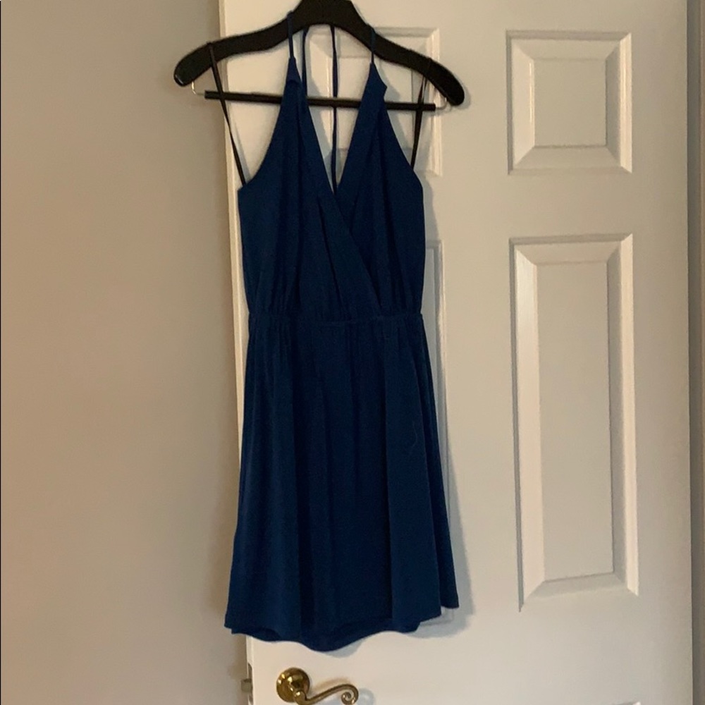 Halter blue BCBG dress